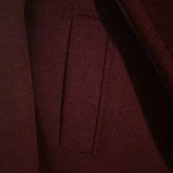 Loft Burgundy Dress Peacoat - Picture 5 of 7